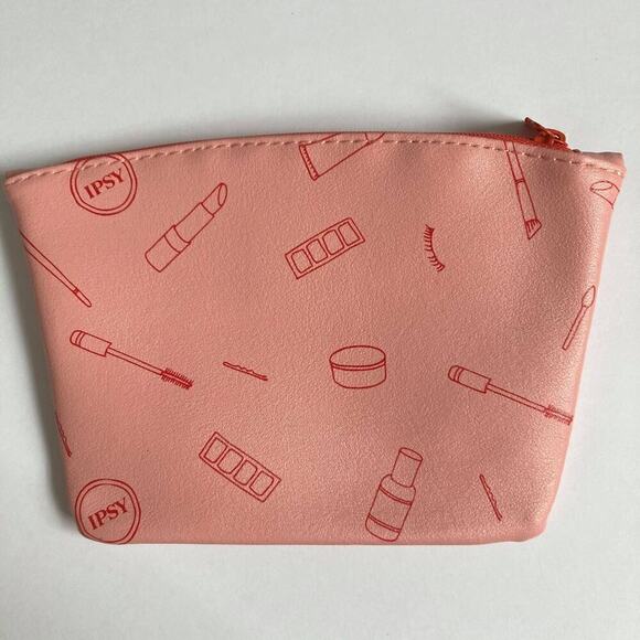 Pink Makeup Tool Print Ipsy Cosmetic Bag - Picture 3 of 4